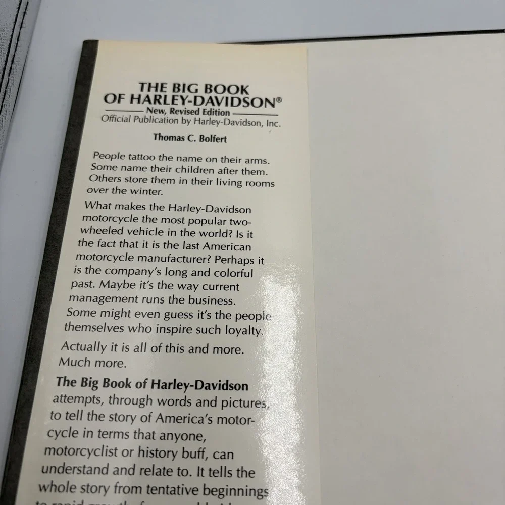 Big Book of Harley‎ Davidson Bolfert 1991 Vintage Coffee Table Book 300 Pages